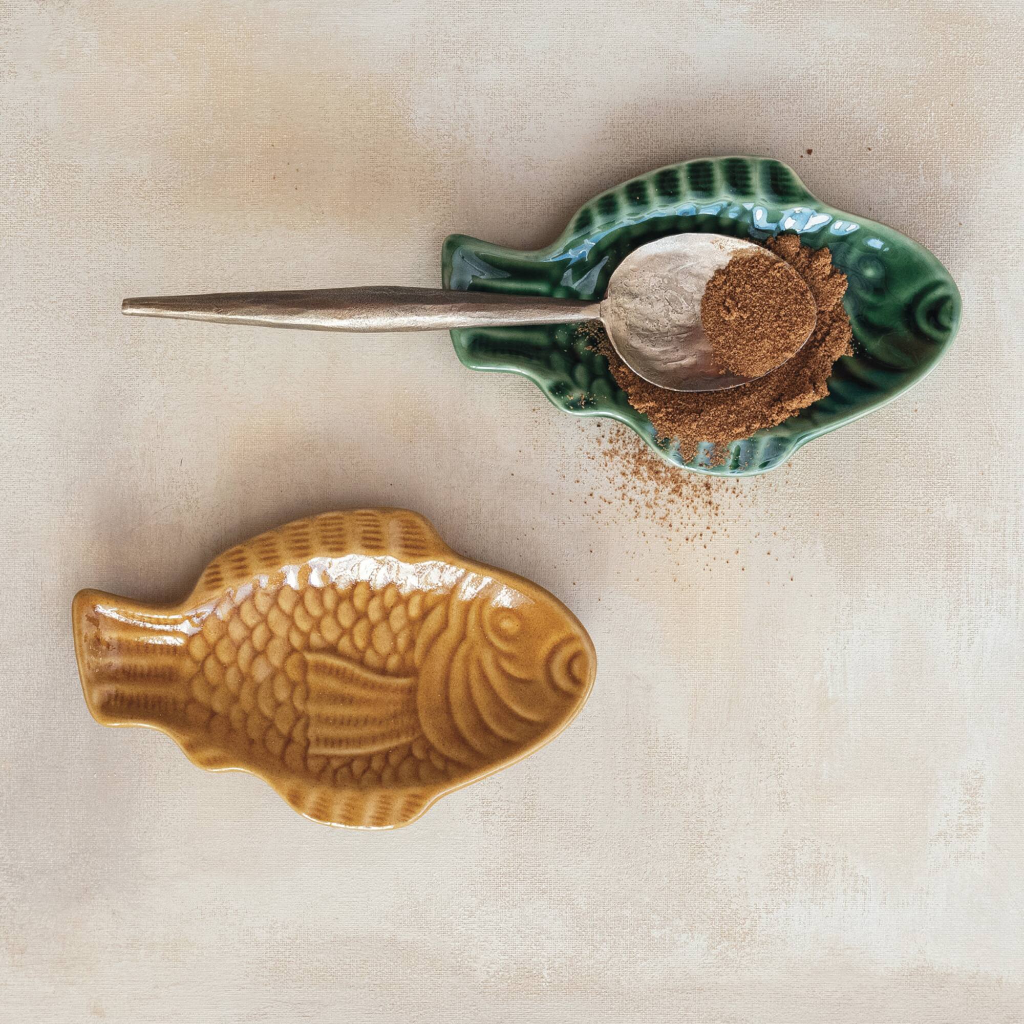 Hello Honey® 8.5" Maritime Fish Shape Stoneware Dish Set